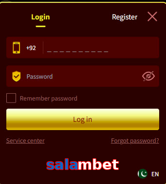 Salambet login preview